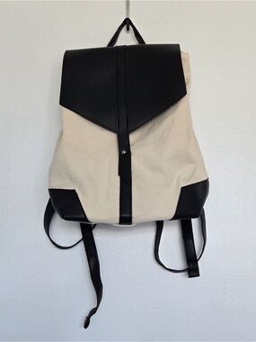 Deux Lux Demi Cream & Black Canvas Backpack